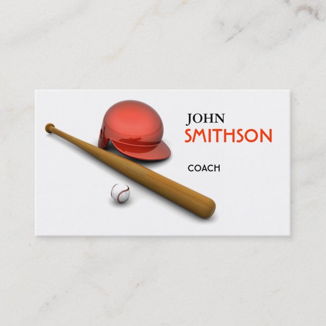 Carte de visite à thème de baseball (Devant)