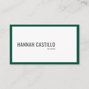 Carte de visite à typographie minimaliste moderne