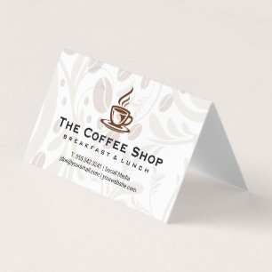 Carte de visite à vapeur de la coupe de café