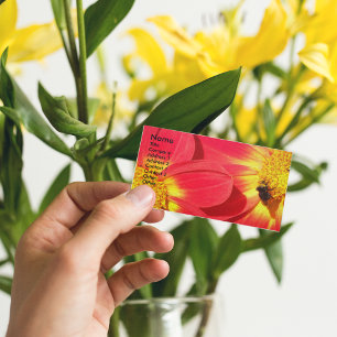 Carte De Visite Abee sur la florale de Red Dahlias