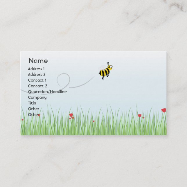 Carte De Visite Abeille - affaires (Devant)
