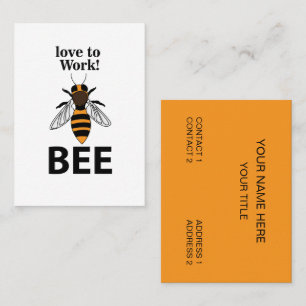 Carte De Visite Abeille Aimer Travailler Abeille