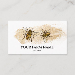 Carte De Visite Abeille apicultrice Apiarist Honeypebees Honeypeb