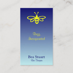 Carte De Visite Abeille [citron] sur le gradient [ciel]