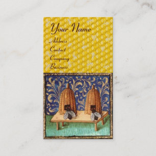 CARTE DE VISITE ABEILLE DE MIEL, L'APICULTURE, MONOGRAMME