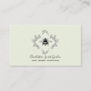 Carte De Visite Abeille de Miel plante Avec Logo Floral