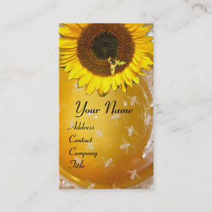 CARTE DE VISITE ABEILLE DE TOURNESOL ET DE MIEL, L'APICULTURE,