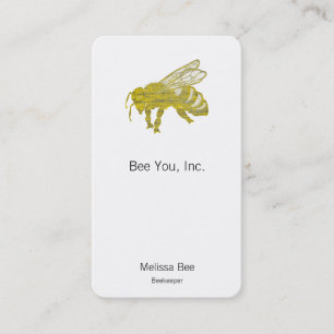 Carte De Visite Abeille d'impression typographique
