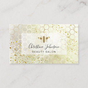 Carte De Visite abeille d'or sur le nid d'abeille FAUX parties sci