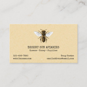 Carte De Visite Abeille et nid d'abeilles