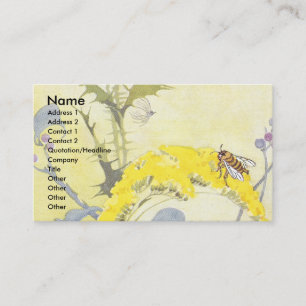 Carte De Visite Abeille et or