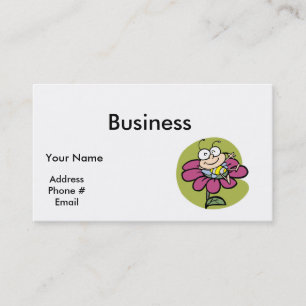 Carte De Visite abeille joyeuse sur fleur