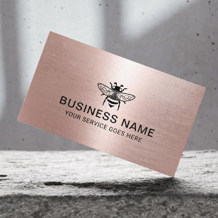 Carte De Visite Abeille Miel Apiary Miel Rose Or