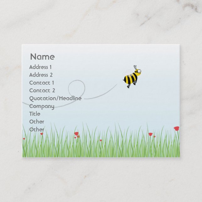 Carte De Visite Abeille - potelée (Devant)