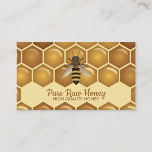 Carte De Visite Abeille sur le logo Honeypeb Apiarist