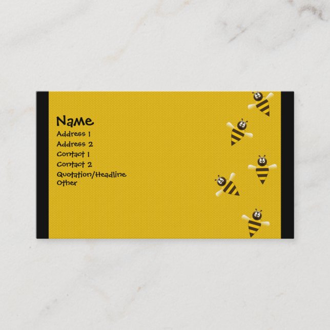 Carte De Visite Abeilles de Bizzy (Devant)