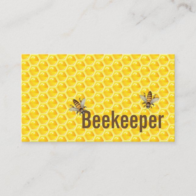Carte De Visite Abeilles de miel d'apiculteur professionnelles (Devant)