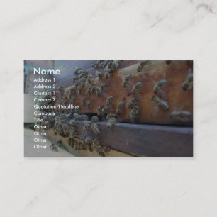 Carte De Visite Abeilles obtenant dans leur ruche