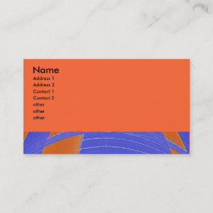 Carte De Visite abrégé sur bleu orange