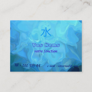 Carte De Visite abstraction de l'eau avec Kanji Misu