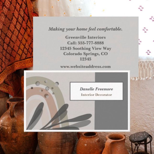 Carte de visite Abstrait au thème nature paisible (Créateur téléchargé)