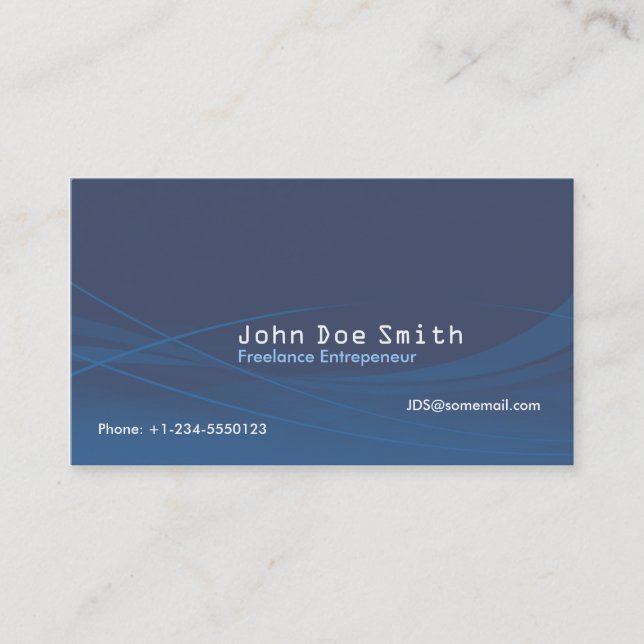 Carte De Visite Abstrait bleu (Devant)