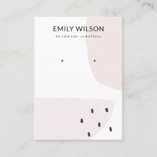 CARTE DE VISITE ABSTRAIT BLUSH DUSKY PINK STUD EARRING AFFICHAGE