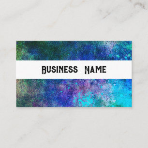 Carte De Visite abstrait couleur splatter violet turquoise personn