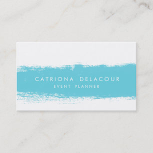 Carte de visite Abstrait d'aquarelle turquoise