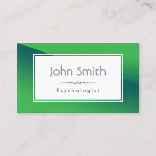 Carte de visite Abstrait de psychologue vert