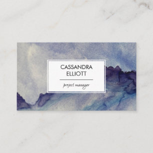 Carte De Visite Abstrait Dusty Blue Purple Alcohol Ink Liquide Art