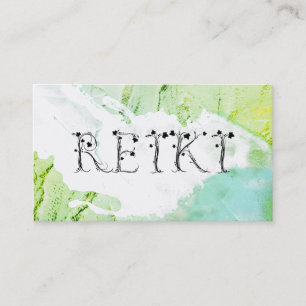 Carte De Visite *~* Abstrait éclaboussures de peinture REIKI Ivy
