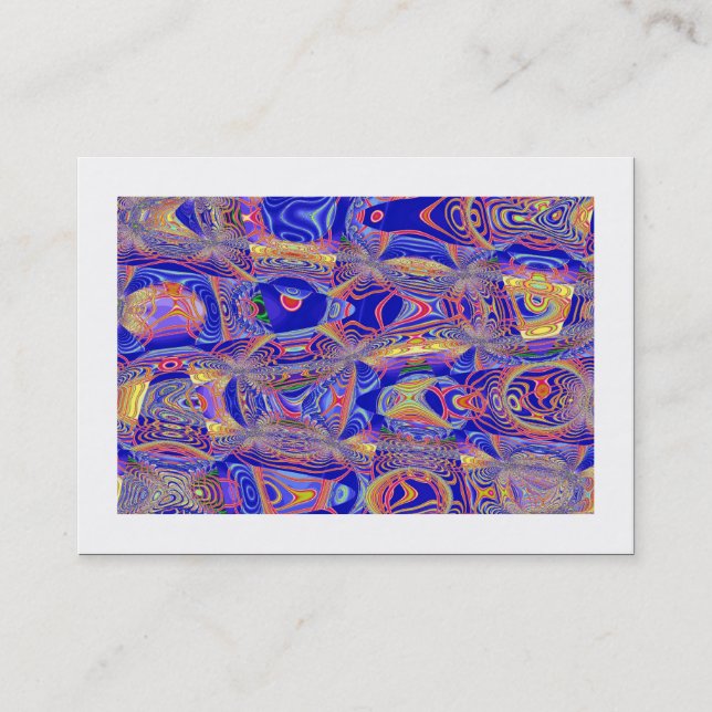 Carte De Visite Abstrait fractal 061012a (frontière) (Devant)