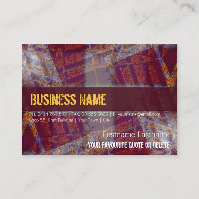 Carte de visite Abstrait Grunge BiG (Devant)