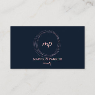 Carte De Visite Abstrait moderne Faux Rose Gold