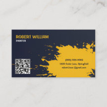 Abstrait Moderne Jaune Tache d'Encre | Personnalis