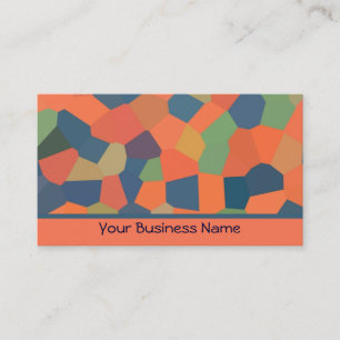 Carte de visite Abstrait orange, bleu, vert