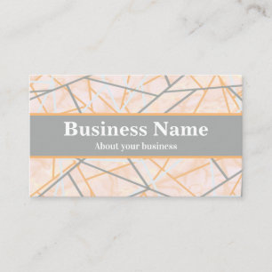 Carte de visite Abstrait orange et noir moderne