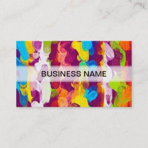Carte De Visite Abstrait Pastel Motif coloré #4