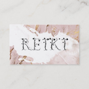 Carte De Visite *~* Abstrait Rose de peinture d'or attaque le lier