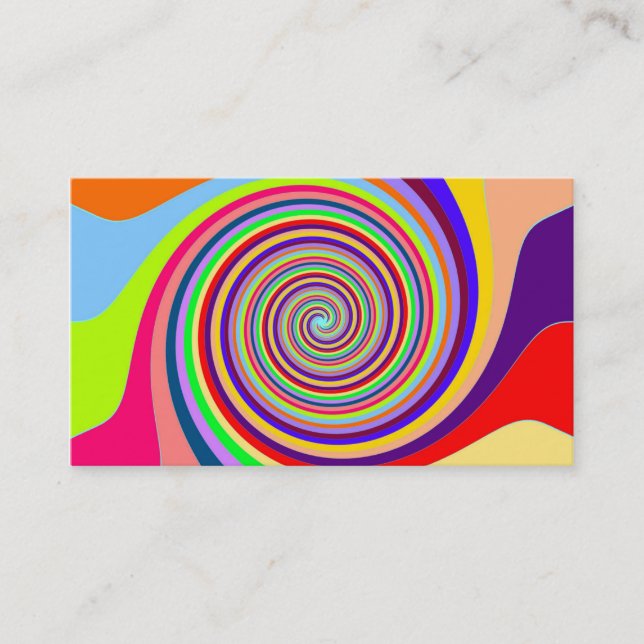 Carte de visite Abstrait Swirl multicolore (Devant)