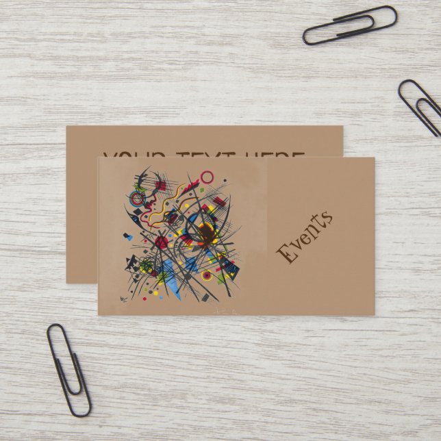 Carte De Visite Abstraite musique colorée (Devant/Arrière en situation)