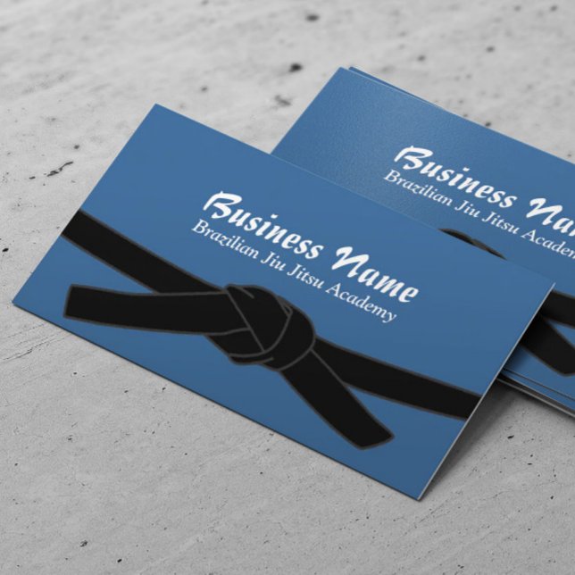 Carte De Visite Académie brésilienne Jiu-Jitsu Maître de ceinture  (Créateur téléchargé)