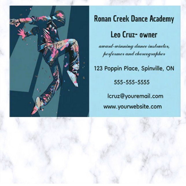 Carte De Visite Académie de danse Hip hop (Créateur téléchargé)