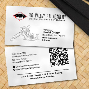 Carte De Visite Académie de Jiu-Jitsu Brésilien & Instructeur