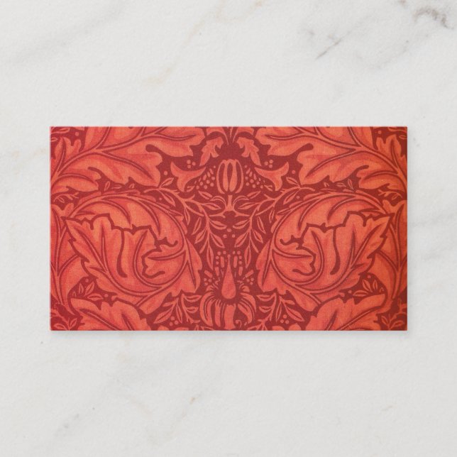 Carte De Visite Acanthe de William Morris pour la conception de (Devant)