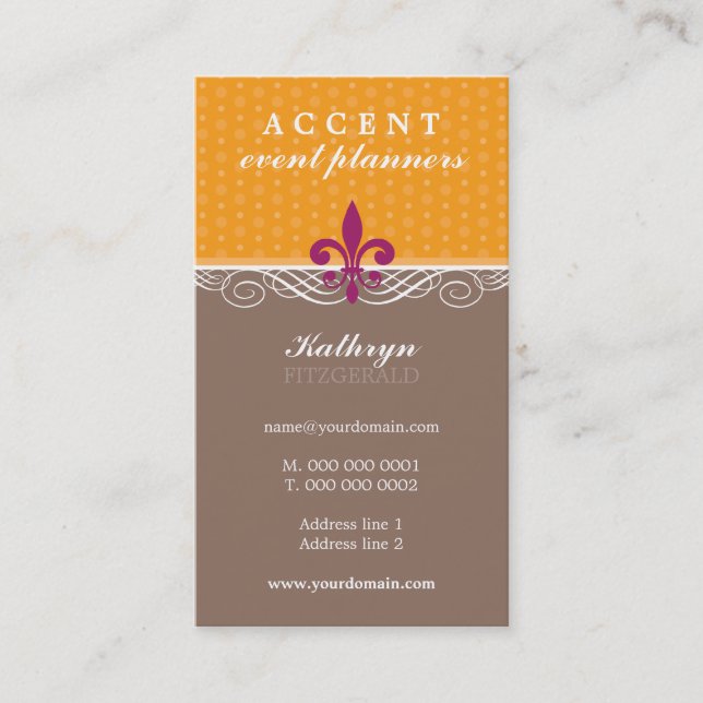 CARTE DE VISITE :: accent 3 (Devant)