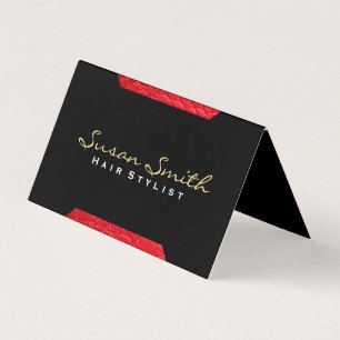 Carte De Visite Accent en cuir (rouge)   Chic, Luxe