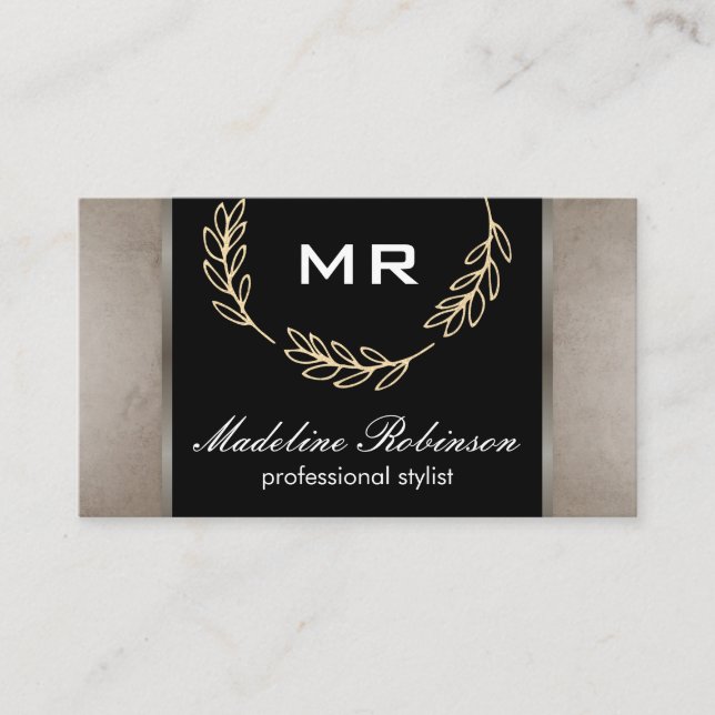 Carte De Visite Accent feuille / professionnel (Devant)