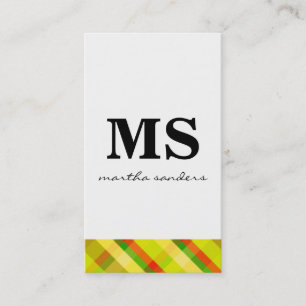 Carte De Visite Accent Jacquard Monogramme de série